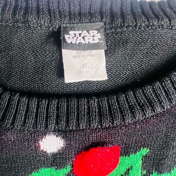 Star Wars Womens Black Darth Vader Ugly Christmas Knit Pullover Sweater XL - Picture 3 of 5